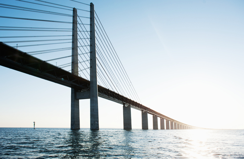 The Öresund bridge seen from below