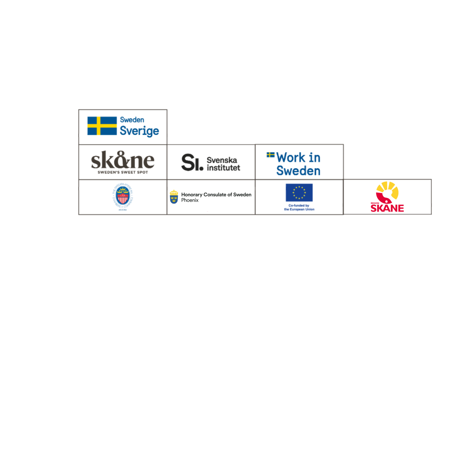 Logos of organisations involved in USA webinar